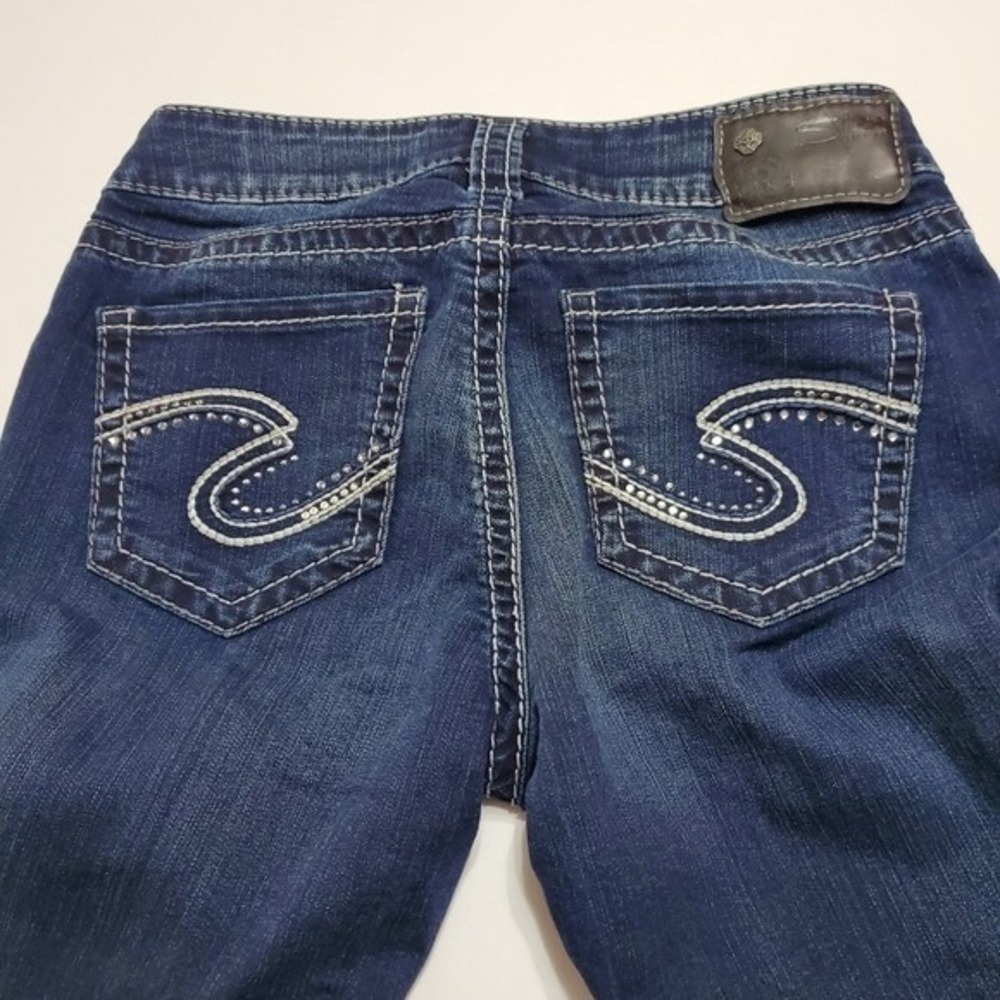 Silver Jeans Co Suki Mid Womens Jeans Size 26 Dark Wash Stretch Curvy Denim - Picture 4 of 11